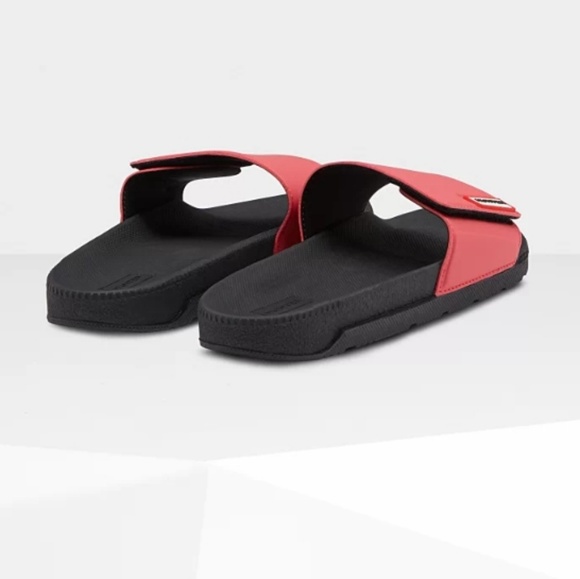 Hunter Red black slides sandals shoes new 5,6,7 - Picture 3 of 7